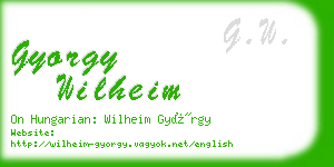gyorgy wilheim business card